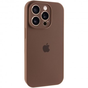 Чохол Silicone Case Full Camera Protective (AA) для Apple iPhone 14 Pro Max (6.7") Коричневий / Brown