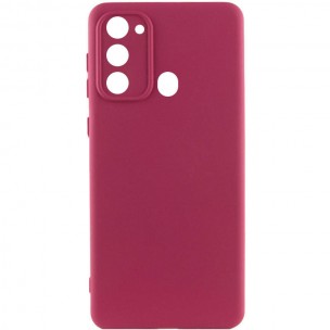 Чехол Silicone Cover Lakshmi Full Camera (A) для Tecno Spark Go 2022 (KG5m) Бордовый / Marsala