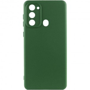 Чехол Silicone Cover Lakshmi Full Camera (A) для Tecno Spark Go 2022 (KG5m) Зеленый / Dark green