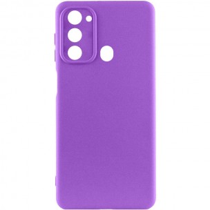 Чехол Silicone Cover Lakshmi Full Camera (A) для Tecno Spark Go 2022 (KG5m) Фиолетовый / Purple