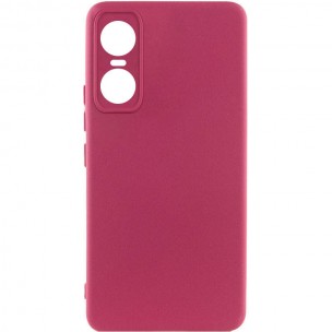 Чохол Silicone Cover Lakshmi Full Camera (A) для Tecno Pop 6 Pro Бордовий / Marsala