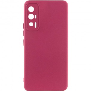 Чехол Silicone Cover Lakshmi Full Camera (A) для Xiaomi Poco F5 Pro Бордовый / Marsala