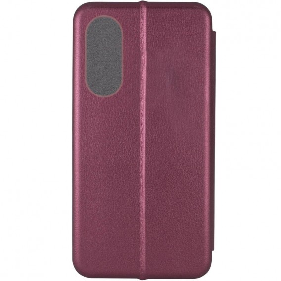 Кожаный чехол-книжка Classy для Oppo A78 4G Бордовый