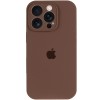 Чохол Silicone Case Full Camera Protective (AA) для Apple iPhone 15 Pro Max (6.7") Коричневий / Brown