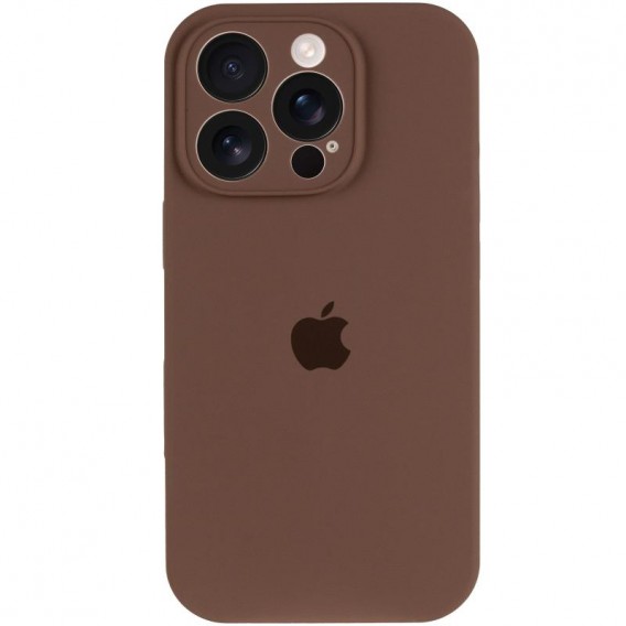Чохол Silicone Case Full Camera Protective (AA) для Apple iPhone 15 Pro Max (6.7") Коричневий / Brown
