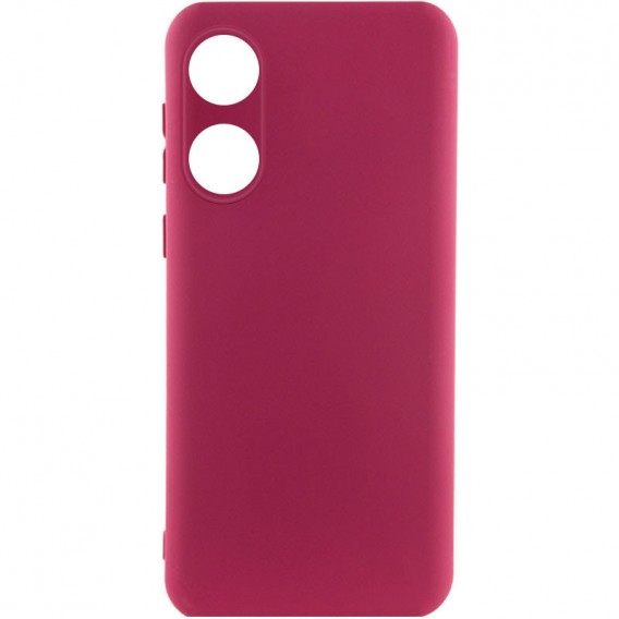 Чехол Silicone Cover Lakshmi Full Camera (A) для Oppo A58 4G Бордовый / Marsala