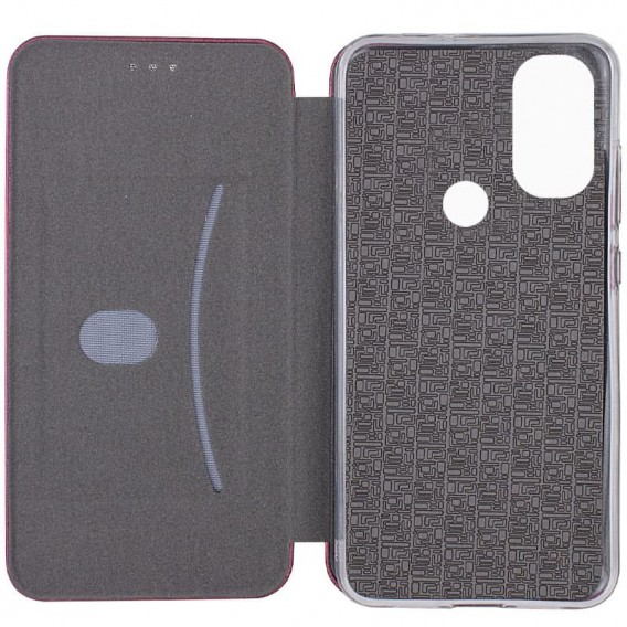 Шкіряний чохол-книжка Classy для Motorola Moto E40 Бордовий