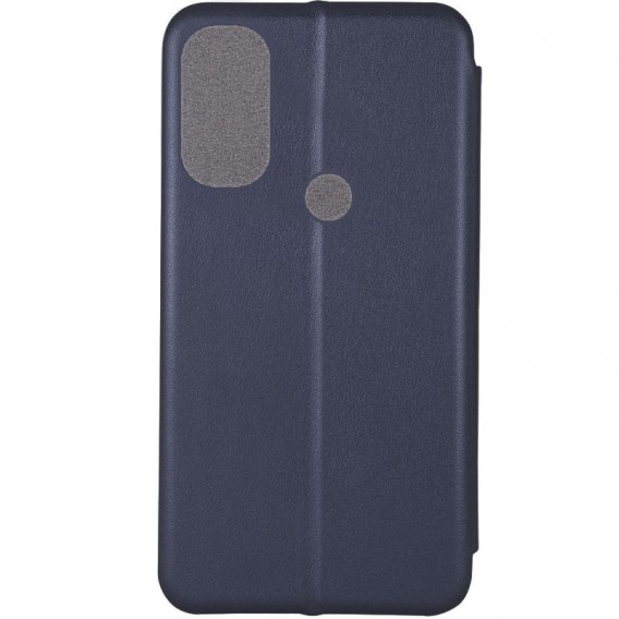 Кожаный чехол-книжка Classy для Motorola Moto E40 Темно-синий