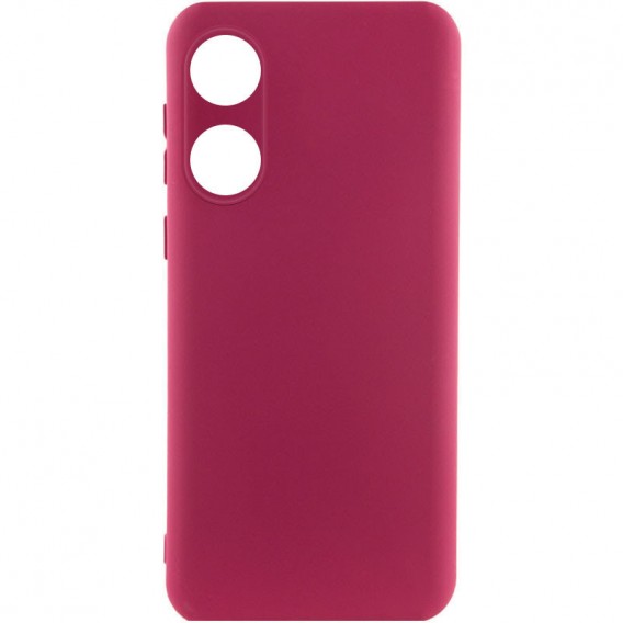 Чехол Silicone Cover Lakshmi Full Camera (AAA) для Oppo A58 4G Бордовый / Plum
