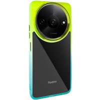 Чехол TPU+PC Fresh sip series для Xiaomi Redmi A3 Бирюзовый / Лимонный