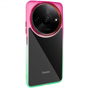 Чехол TPU+PC Fresh sip series для Xiaomi Redmi A3 Салатовый / Розовый