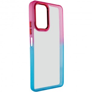 Чехол TPU+PC Fresh sip series для Realme C67 4G Бирюзовый / Розовый