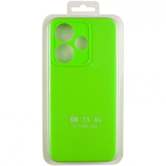 Чохол Silicone Cover Lakshmi Full Camera (AA) для Xiaomi Redmi 13 4G / Poco M6 4G Салатовий / Neon Green