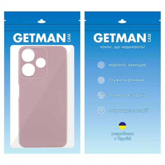 Чохол TPU GETMAN Liquid Silk Full Camera для Xiaomi Redmi 13 4G / Poco M6 4G Рожевий / Pink Sand