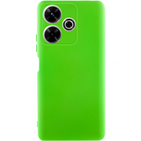 Чохол TPU GETMAN Liquid Silk Full Camera для Xiaomi Redmi 13 4G / Poco M6 4G Салатовий / Neon Green