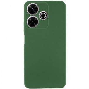 Чохол TPU GETMAN Liquid Silk Full Camera для Xiaomi Redmi 13 4G / Poco M6 4G Зелений / Dark green