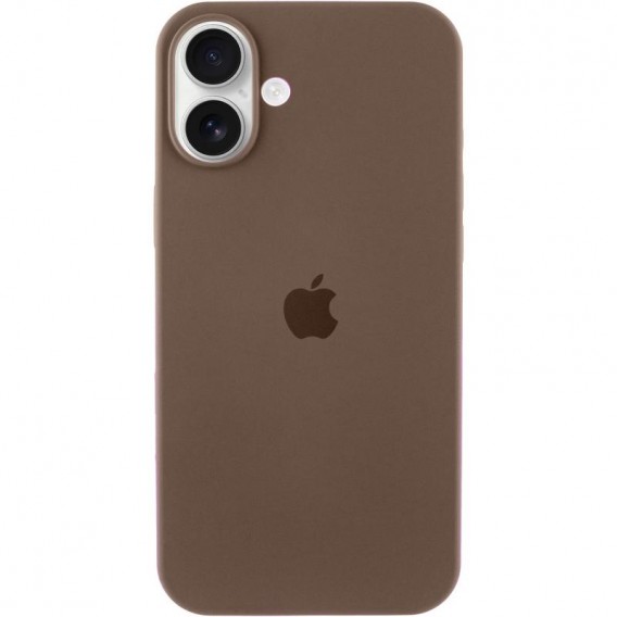 Чехол Silicone Case Full Protective (AA) для Apple iPhone 16 (6.1") Коричневый / Brown