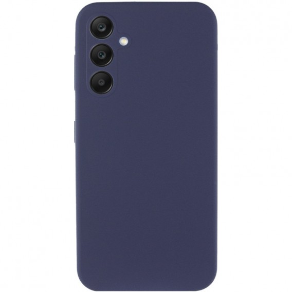 Чехол Silicone Cover Lakshmi Full Camera (AAA) для Samsung Galaxy S24 FE Темно-синий / Midnight blue