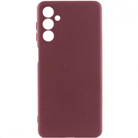 Чехол TPU GETMAN Liquid Silk Full Camera для Samsung Galaxy A05s Бордовый / Marsala