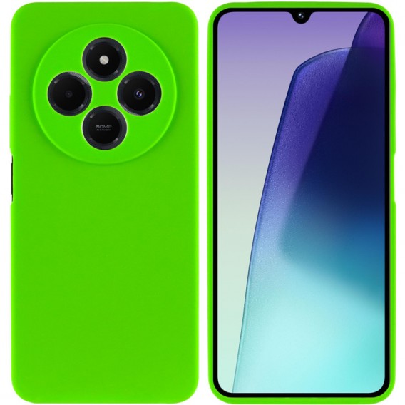 Чохол Silicone Cover Lakshmi Full Camera (AA) для Xiaomi Redmi 14C / Poco C75 Салатовий / Neon Green