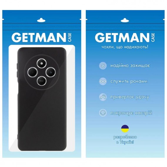 Чохол TPU GETMAN Liquid Silk Full Camera для Xiaomi Redmi 14C / Poco C75 Чорний / Black