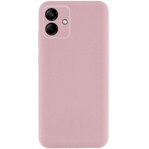 Чехол TPU GETMAN Liquid Silk Full Camera для Samsung Galaxy A06 Розовый / Pink Sand