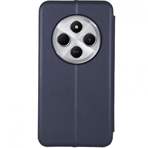 Кожаный чехол-книжка Classy для Xiaomi Redmi 14C / Poco C75 Темно-синий