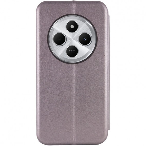 Кожаный чехол-книжка Classy для Xiaomi Redmi 14C / Poco C75 Серый