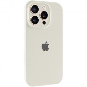 Чохол Silicone Case Full Camera Protective (AA) для Apple iPhone 16 Pro (6.3") Бежевий / Antique White