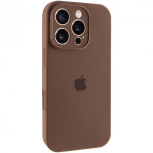 Чохол Silicone Case Full Camera Protective (AA) для Apple iPhone 16 Pro (6.3") Коричневий / Brown