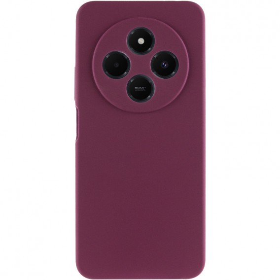 Чехол Silicone Cover Lakshmi Full Camera (AAA) для Xiaomi Redmi 14C / Poco C75 Бордовый / Plum