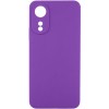 Чехол TPU GETMAN Liquid Silk Full Camera для Oppo A78 4G Фиолетовый / Purple