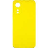 Чохол TPU GETMAN Liquid Silk Full Camera для Oppo A78 4G Жовтий / Flash