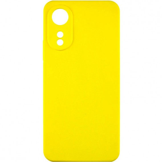 Чохол TPU GETMAN Liquid Silk Full Camera для Oppo A78 4G Жовтий / Flash