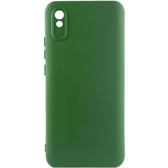 Чехол TPU GETMAN Liquid Silk Full Camera для Xiaomi Redmi 9A Зеленый / Dark green