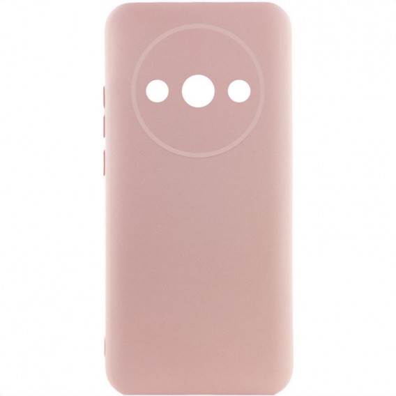 Чехол TPU GETMAN Liquid Silk Full Camera для Xiaomi Redmi A3 Розовый / Pink Sand