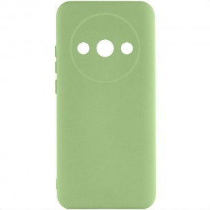 Чехол TPU GETMAN Liquid Silk Full Camera для Xiaomi Redmi A3 Зеленый / Pistachio