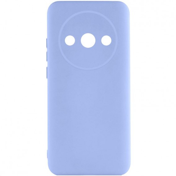 Чохол TPU GETMAN Liquid Silk Full Camera для Xiaomi Redmi A3 Бузковий / Light purple