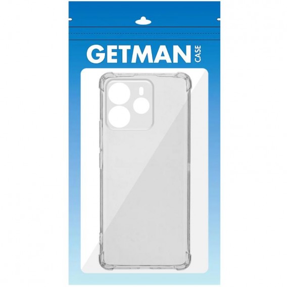 TPU чохол GETMAN Ease logo посилені кути Full Camera для Xiaomi Redmi Note 14 4G (Int. version) Безбарвний (прозорий)