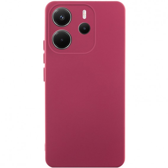 Чехол Silicone Cover Lakshmi Full Camera (AAA) для Xiaomi Redmi Note 14 4G (Int. version) Бордовый / Plum