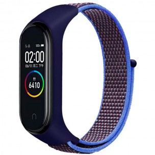 Ремешок Nylon New для Xiaomi Mi Band 3/4/5/6/7 Navy Blue / Azure