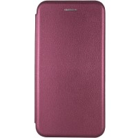 Кожаный чехол-книжка Classy для Motorola Moto G75 5G Бордовый