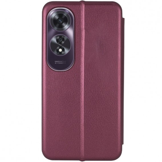 Кожаный чехол-книжка Classy для Oppo A60 4G Бордовый