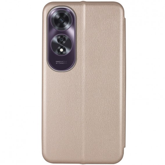 Кожаный чехол-книжка Classy для Oppo A60 4G Золотой