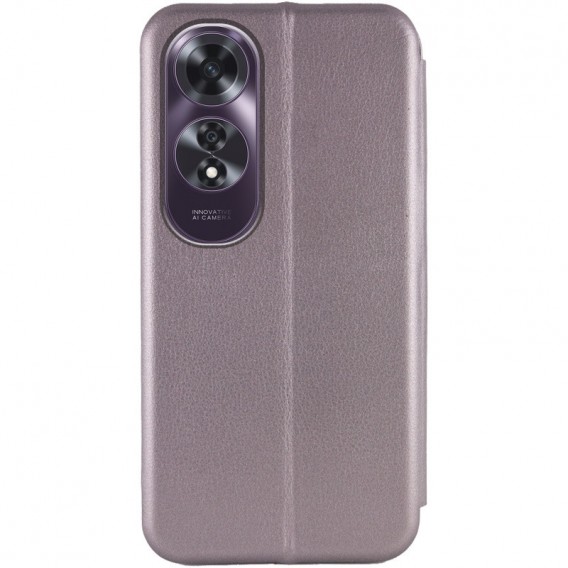 Кожаный чехол-книжка Classy для Oppo A60 4G Серый