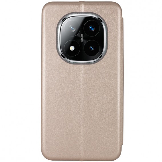 Кожаный чехол-книжка Classy для Xiaomi Redmi Note 14 Pro 4G Золотой