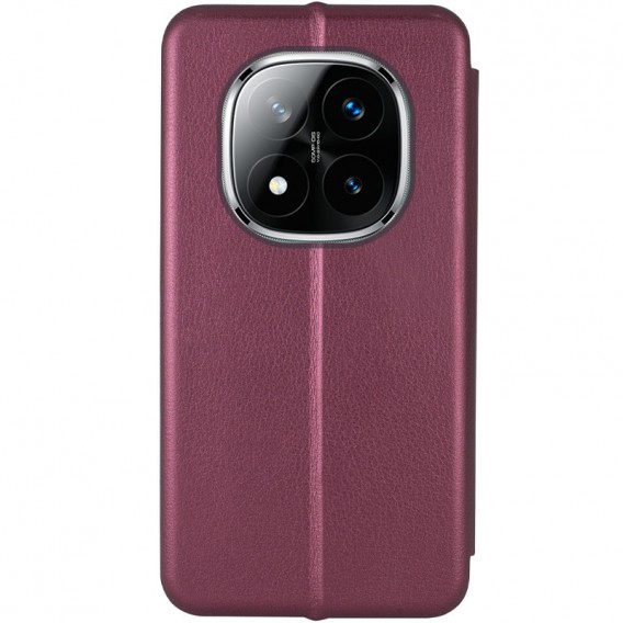 Кожаный чехол-книжка Classy для Xiaomi Redmi Note 14 Pro 4G Бордовый