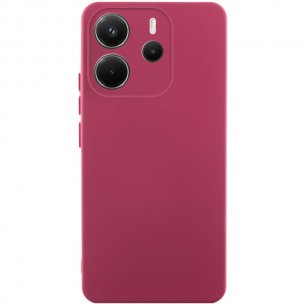 Чехол Silicone Cover Lakshmi Full Camera (AA) для Xiaomi Redmi Note 14 4G (Int. version) Бордовый / Marsala