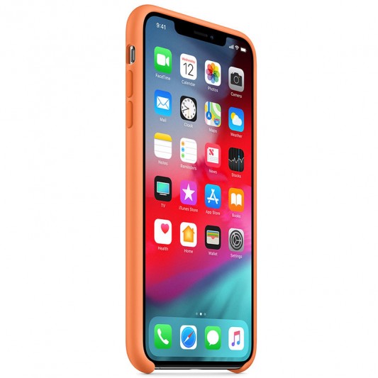 Чохол Silicone case (AAA) для Apple iPhone XS Max (6.5") Помаранчевий / Papaya - зображення 2 