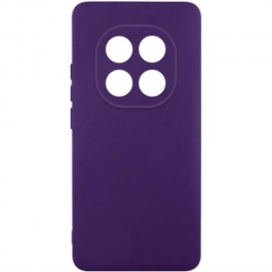 Чехол TPU GETMAN Liquid Silk Full Camera для Xiaomi Redmi Note 14 Pro 4G Темно фиолетовый / Dark Purple